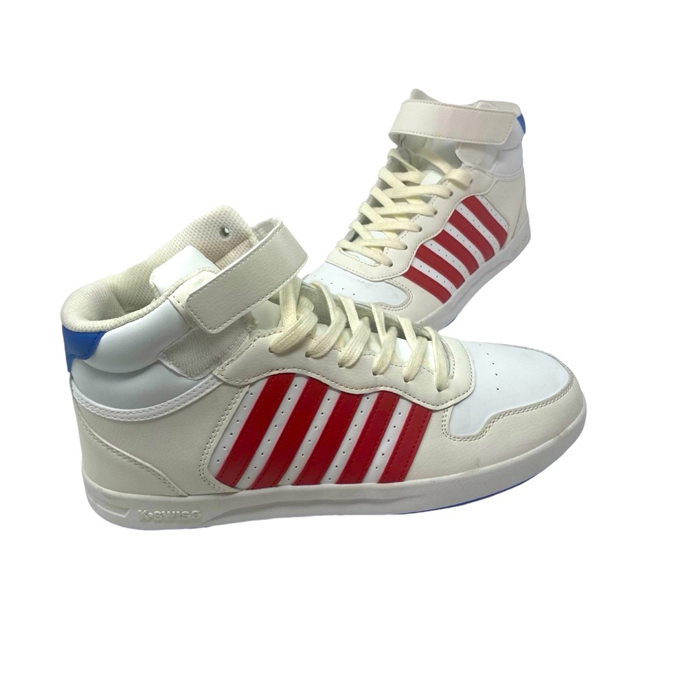K-Swiss Classic VN Faux Leather Mid‎ Strap Red Stripes Men’s Size 10 Sneakers